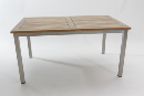 Edelstahl Tisch Gozo 180x100 cm TEAK