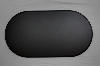 Tischplatte 120x65 cm oval braun